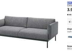 Canapea de 3 locuri IKEA, folosita 2 ani