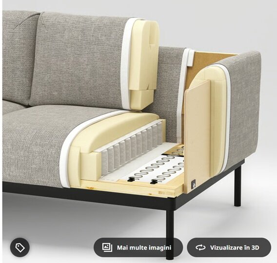 Canapea de 3 locuri IKEA, folosita 2 ani